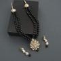 Aheli Wedding Party Faux Kundan Pendant Beads Necklace Earrings Set Bollywood Party Indian Jewelry for Women