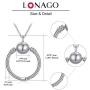 LONAGO 925 Sterling Silver O Pendant Fit Original Pandora Charm Necklace Charm Jewelry Gift for Women Girl