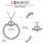 LONAGO 925 Sterling Silver O Pendant Fit Original Pandora Charm Necklace Charm Jewelry Gift for Women Girl LONAGO 925 Sterling Silver O Pendant Fit Original Pandora Charm Necklace Charm Jewelry Gift for Women Girl