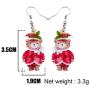 NEWEI Acrylic Christmas Teddy Bear Earrings Dangle Drop Fashion Festival Animal Jewelry For Women Girls Charms Gifts