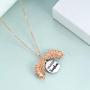 You are My Sunshine Necklace Sterling Silver Personalized Simulated Birthstone Sunflower Necklace Locket with Engraved Hidden Message Pendant Jewelry Gifts for Her