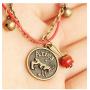 Speyst Twelve Constellations Hand-Woven Ethnic Wind Chimes Ceramic Anklet