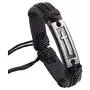 Caiyao Fashion Cross Leather Bracelet Alloy Cross Religious Gifts for Men Boys Jewelry Caiyao Fashion Cross Leather Bracelet Alloy Cross Religious Gifts for Men Boys Jewelry