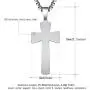 XIEXIELA USA Football Cross Necklace for Boys.I CAN DO All Things Strength Bible Verse Stainless Steel Necklace Rugby Ball Athletes Sports Lover