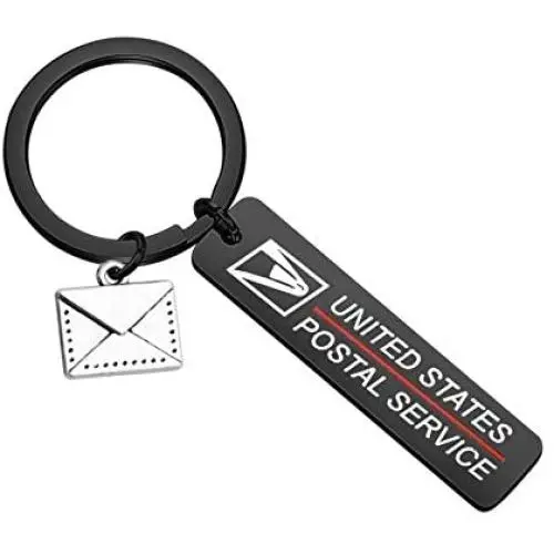 FAADBUK Post Office Keychain Postman Gift United States Postal Service Jewelry Gift for Postal Staff