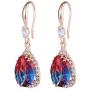 Jertom 14k Gold Plated Copper Teardrop Ab Stone Cubic Zirconia Rhinestone Crystal Hook Dangling Earrings for Women Girls