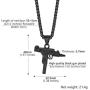PROSTEEL Punk Rock Necklace,M16A4 Rifle Shape Pendant & Chain，Cool Men Jewelry,Gift for Him