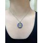 DMOMSA Exquisite Gemstone Blue Tree of Life Pendant Lucky Necklace Charm Jewelry Suitable for Womens Birthday Gifts, Valentines Day, Mothers Day
