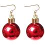 Gifts Ornament Dangle Earrings For Women Girls Christmas Red Ball Alloy RareLove