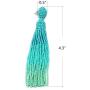 Turquoise Long Beaded Tassel Drop Dangle Fringe Bohemian Stud Earrings for Women Girls