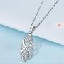 NUOMI Celtic Knot Pendant Necklace 925 Sterling Silver Cute Infinity Chain Necklaces for Women