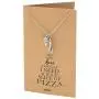Quan Jewelry Pizza and Pizza Cutter Pendant Necklace, Friendship Gifts for Women with Greeting Card Quan Jewelry Pizza and Pizza Cutter Pendant Necklace, Friendship Gifts for Women with Greeting Card