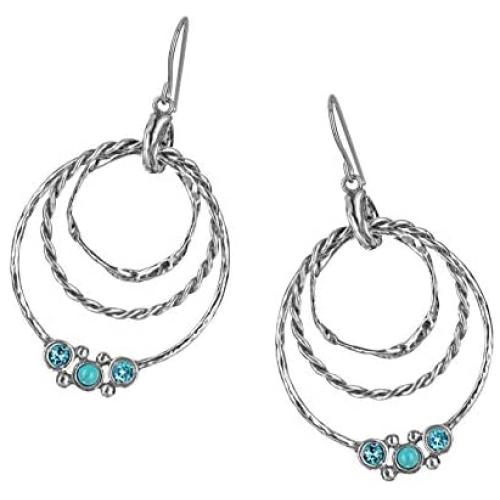 Paz Creations 925 Sterling Silver Earrings - with Turquoise Gemstones