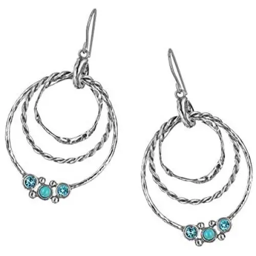 Paz Creations 925 Sterling Silver Earrings - with Turquoise Gemstones Paz Creations 925 Sterling Silver Earrings - with Turquoise Gemstones
