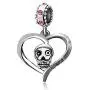 JMQJewelry Heart Skull Halloween Love Dangle 3 Colors Charms Beads for Bracelet Women JMQJewelry Heart Skull Halloween Love Dangle 3 Colors Charms Beads for Bracelet Women