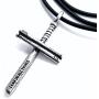 FORGIVEN JEWELRY Baseball Bat Cross Necklace in Silver