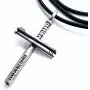 FORGIVEN JEWELRY Baseball Bat Cross Necklace in Silver FORGIVEN JEWELRY Baseball Bat Cross Necklace in Silver