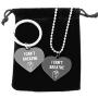Stainless Steel I Cant Breathe Fist Heart Keychain and Pendant Necklace Set BLM Couples Jewelry for Women or Men