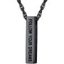 PROSTEEL Vertical Bar Necklace, Black/18K Gold Palted, Stainless Steel, I CAN DO All Things Hilippians 4:13 Bible Quote, Personalized Engraved Pendant Necklace