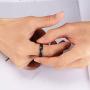 King Will 3mm/5mm/7mm/9mm Black Dome Titanium Ring Matte Finish Wedding Band Comfort Fit