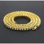Starryinter 14K Gold Plated Iced Out Tennis Chain Mens Hip Hop Necklace with Size and Color Selectable-DL223