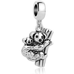 Casa De Novia Jewelry Queen Cat/Lucky Polar Bear/Koala Mother Baby Charm Animal Bead fit European Bracelets&Necklaces