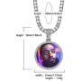 GUCY Hip Hop Jewelry Picture Pendant Necklace for Women Men Personalized Custom Photo Pendant Necklace