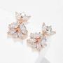 SWEETV Marquise Wedding Birdal Earrings for Brides,Bridesmaid Earrings Gifts, Crystal Dangling Drop Earrings for Women Wedding Birdal Prom Jewelry