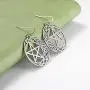 cooltime Stainless Steel Pentacle Dangle Drop Earrings Pentagram Celtic Knot Star Circle Crescent Charm Jewelry for Women
