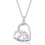 ZGBY Elephant Mother Daughter Necklace Gifts 925 Sterling Silver Love You More Lucky Elephant Necklace Cute Jewelry for Women Girls
