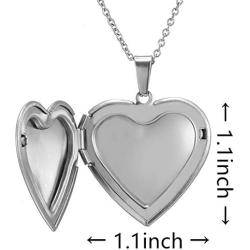 Kumshunie Heart Locket Necklace That Holds Pictures Photo Lockets for Women Mens Jewelry