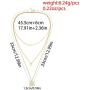 Unicra Multi-Layer Necklace Choker with Long Chain for Women and Girls