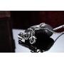 Stainless Steel Gothic Ghost Rider Motorbike Motorcycle Pendant Necklace Cool Motor Bike Biker Jewelry for Men Boy