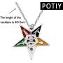 POTIY OES Symbol Jewelry Order of The Eastern Star Necklace OES Sorority Earrings Gift for Women Girls