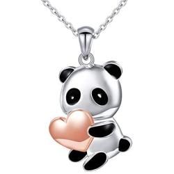 Sterling Silver Forever Love Cute Animal Love Heart Necklace Ring Earrings for Women Graduation Gift