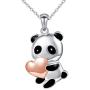 Sterling Silver Forever Love Cute Animal Love Heart Necklace Ring Earrings for Women Graduation Gift