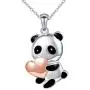 Sterling Silver Forever Love Cute Animal Love Heart Necklace Ring Earrings for Women Graduation Gift Sterling Silver Forever Love Cute Animal Love Heart Necklace Ring Earrings for Women Graduation Gift