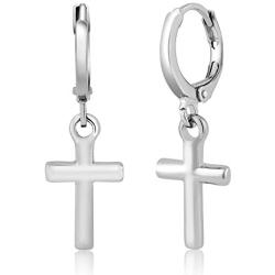 Gem Stone King Gorgeous Small Cross Dangle Earrings