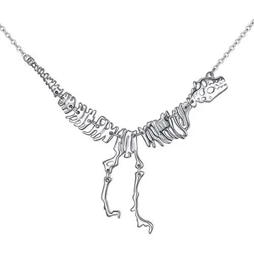 S925 Sterling Silver Choker Jewelry Dinosaur Vintage Necklace Short Necklace for Women Teens 15+3‘’ S925 Sterling Silver Choker Jewelry Dinosaur Vintage Necklace Short Necklace for Women Teens 15+3‘’