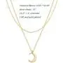 SHERLOVE Gold/Silver Crescent/Full/Circle Moon Pendant Necklace, Real Gold/Sterling Silver Plated Moon Necklaces for Women Girls Simple Necklace Boho Jewelry Moms Gift