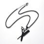 U7 Antique Style Scissors Necklace Hairdresser Gift Jewelry Stainless Steel Scissors Comb Charm Pendant, Chain 22''