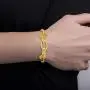Steve Madden Womens Oval Link Yellow Gold-Tone Bracelet Steve Madden Womens Oval Link Yellow Gold-Tone Bracelet