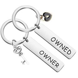 MAOFAED Couple Keychain Set Owner and Owned Keychain BDSM Gifts Daddydom Gift DDLG Gifts Babygirl Gift Couple Gift