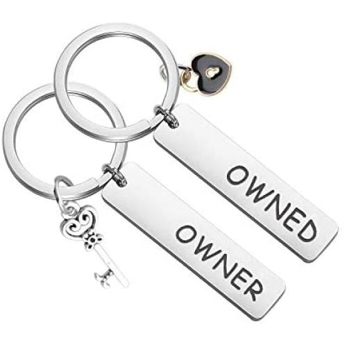 MAOFAED Couple Keychain Set Owner and Owned Keychain BDSM Gifts Daddydom Gift DDLG Gifts Babygirl Gift Couple Gift