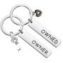 MAOFAED Couple Keychain Set Owner and Owned Keychain BDSM Gifts Daddydom Gift DDLG Gifts Babygirl Gift Couple Gift
