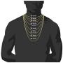 JINAO 18K Gold Plated Hip Hop Iced Out Lab Diamond Rope Chain Necklace Bracelet for Men