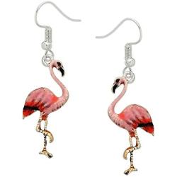 DianaL Boutique Pink Flamingo Earrings Dangle Gift Boxed Fashion Jewelry Gift for Girls and Women