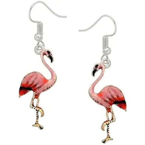 DianaL Boutique Pink Flamingo Earrings Dangle Gift Boxed Fashion Jewelry Gift for Girls and Women DianaL Boutique Pink Flamingo Earrings Dangle Gift Boxed Fashion Jewelry Gift for Girls and Women