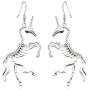 Siver Plated Vintage Human Skeleton Bones and Mermaid Skull Charm Dangle Earrings for Women Man Jewelry