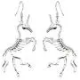 Siver Plated Vintage Human Skeleton Bones and Mermaid Skull Charm Dangle Earrings for Women Man Jewelry